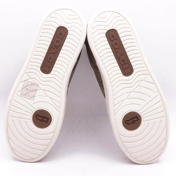 Coach Clip High Top Sneaker- Women's 10 Khaki/Saddle - Picture 5 of 5